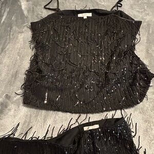 Cotton Candy Black Beaded Camisole